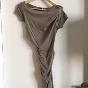 Elastic Back Jersey Dress, size 2, MINK